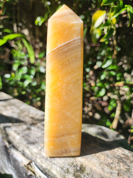 Honey Calcite Point