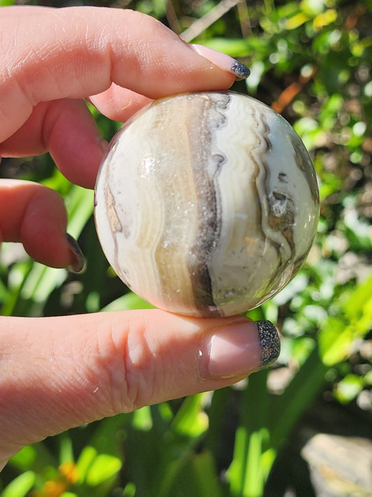 Zebra Calcite Sphere Medium