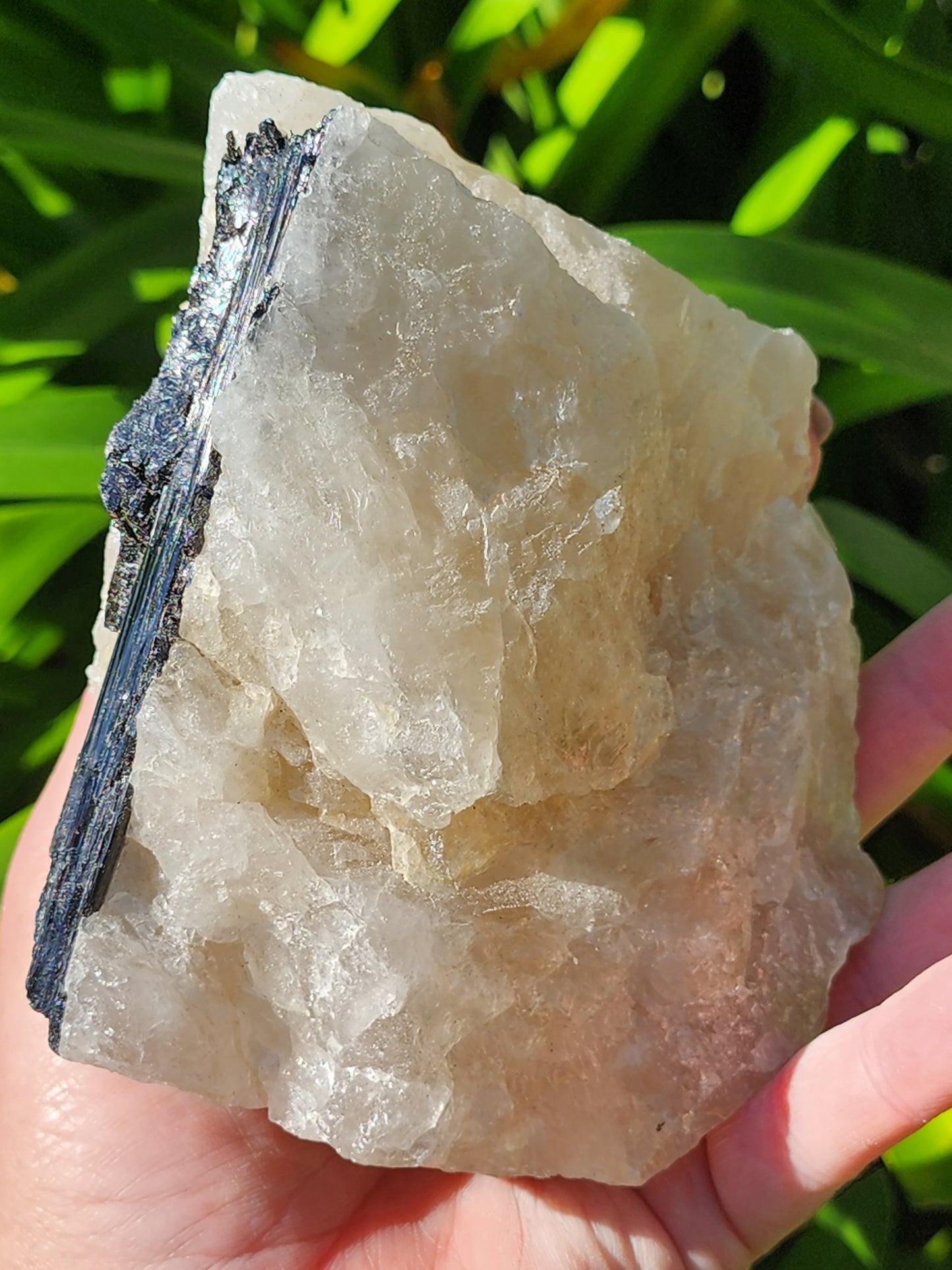 Quartz with Tourmaline Rough Piece C