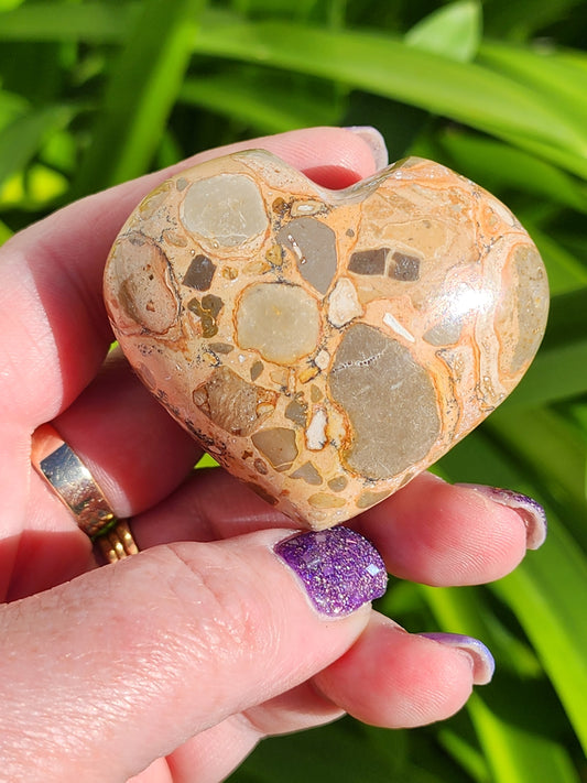 Leopardskin Jasper Heart C