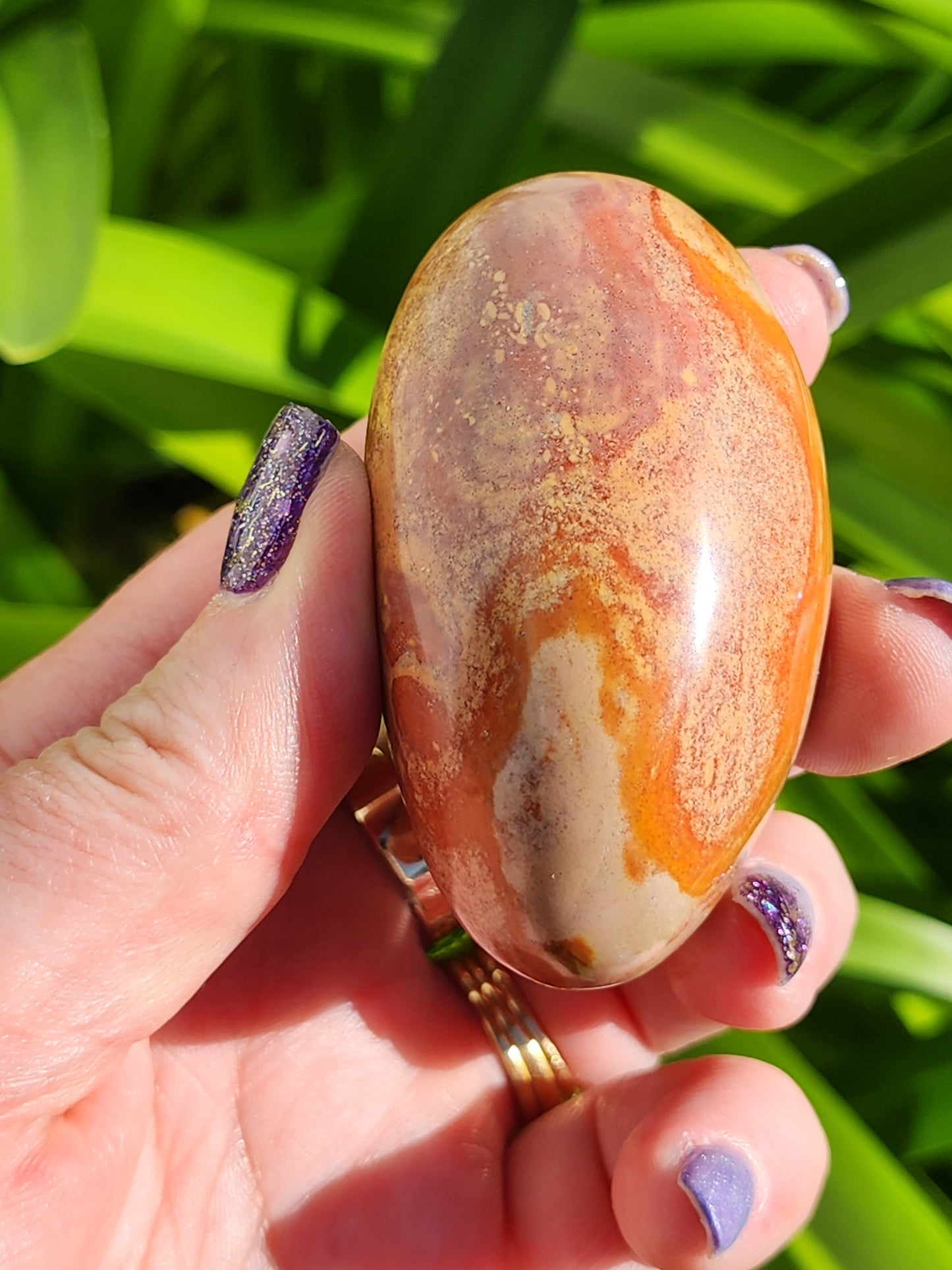 Polychrome Jasper Palm Stone C