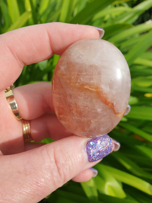 Fire Quartz Palm Stone I