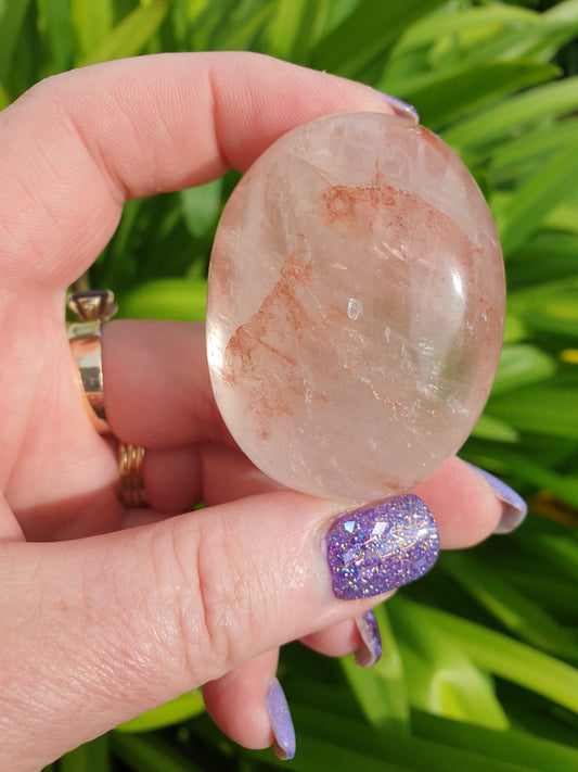 Fire Quartz Palm Stone G