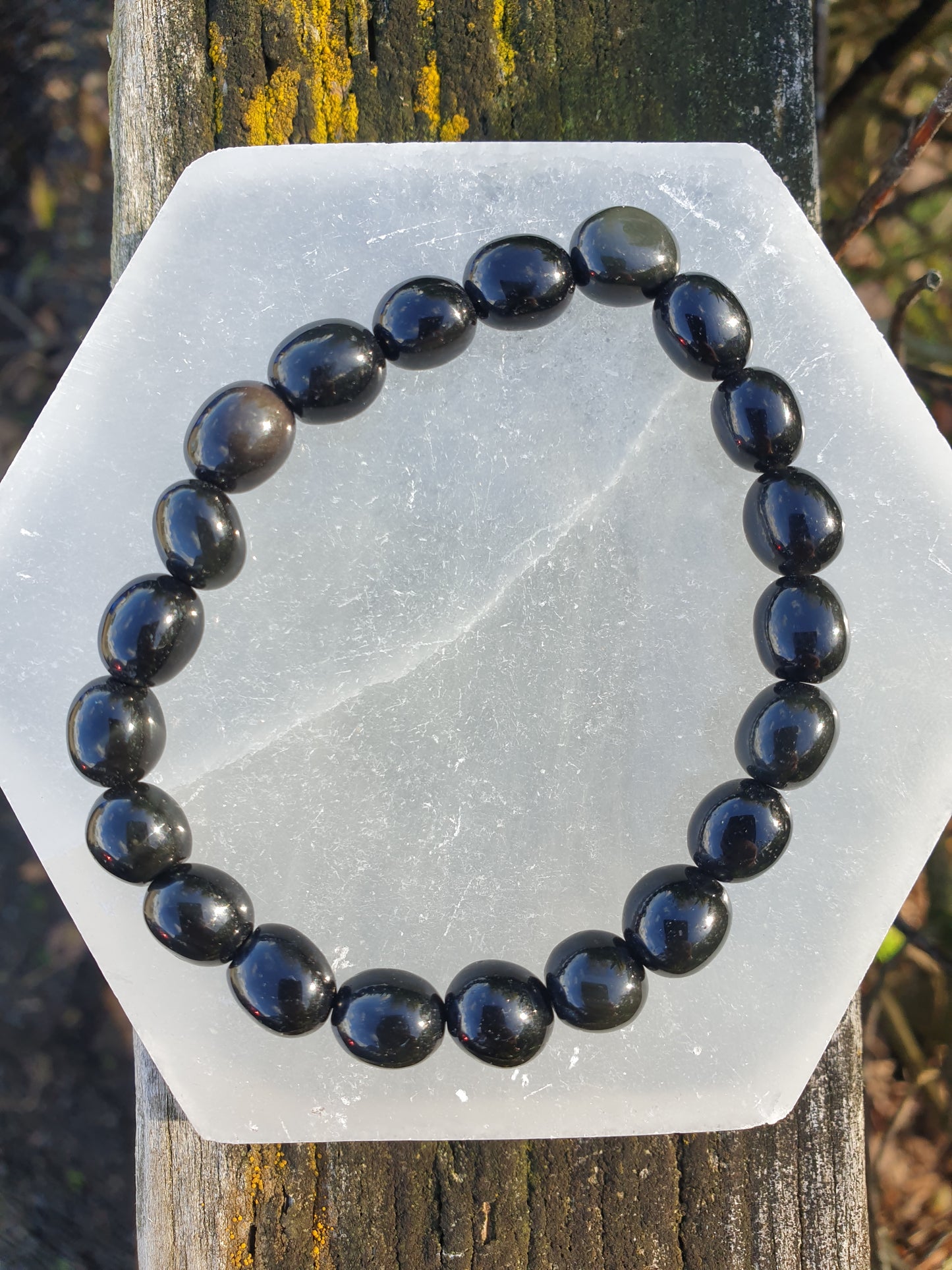 Golden Sheen Obsidian | Nugget Bead Bracelet