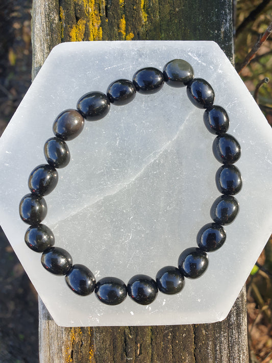 Golden Sheen Obsidian | Nugget Bead Bracelet