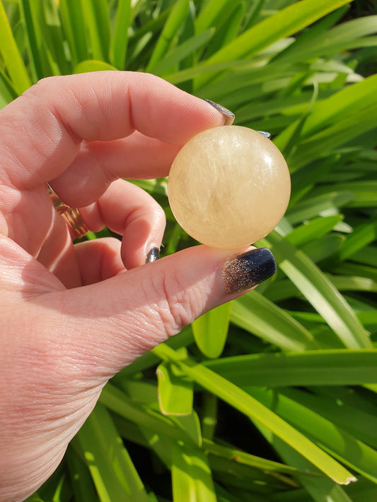 Honey Calcite Sphere