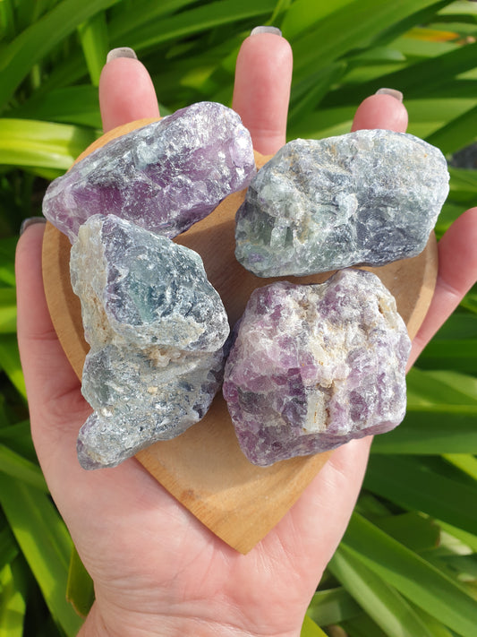 Rainbow Fluorite Rough Piece Medium