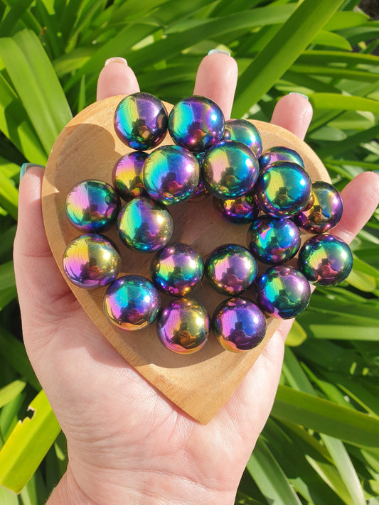 Magnetic Rainbow Hematite Sphere Small