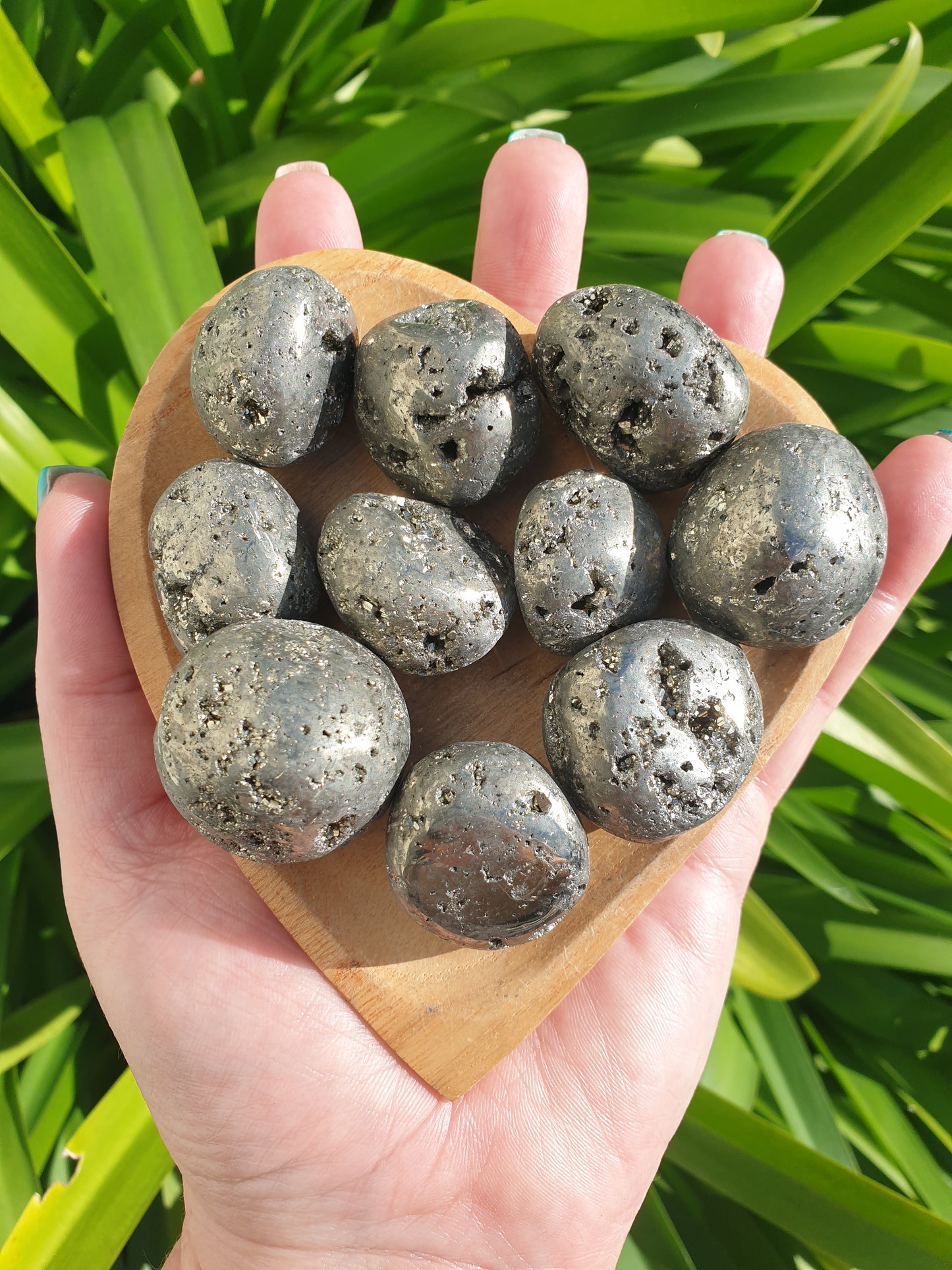 Pyrite Druze Tumbled Stone