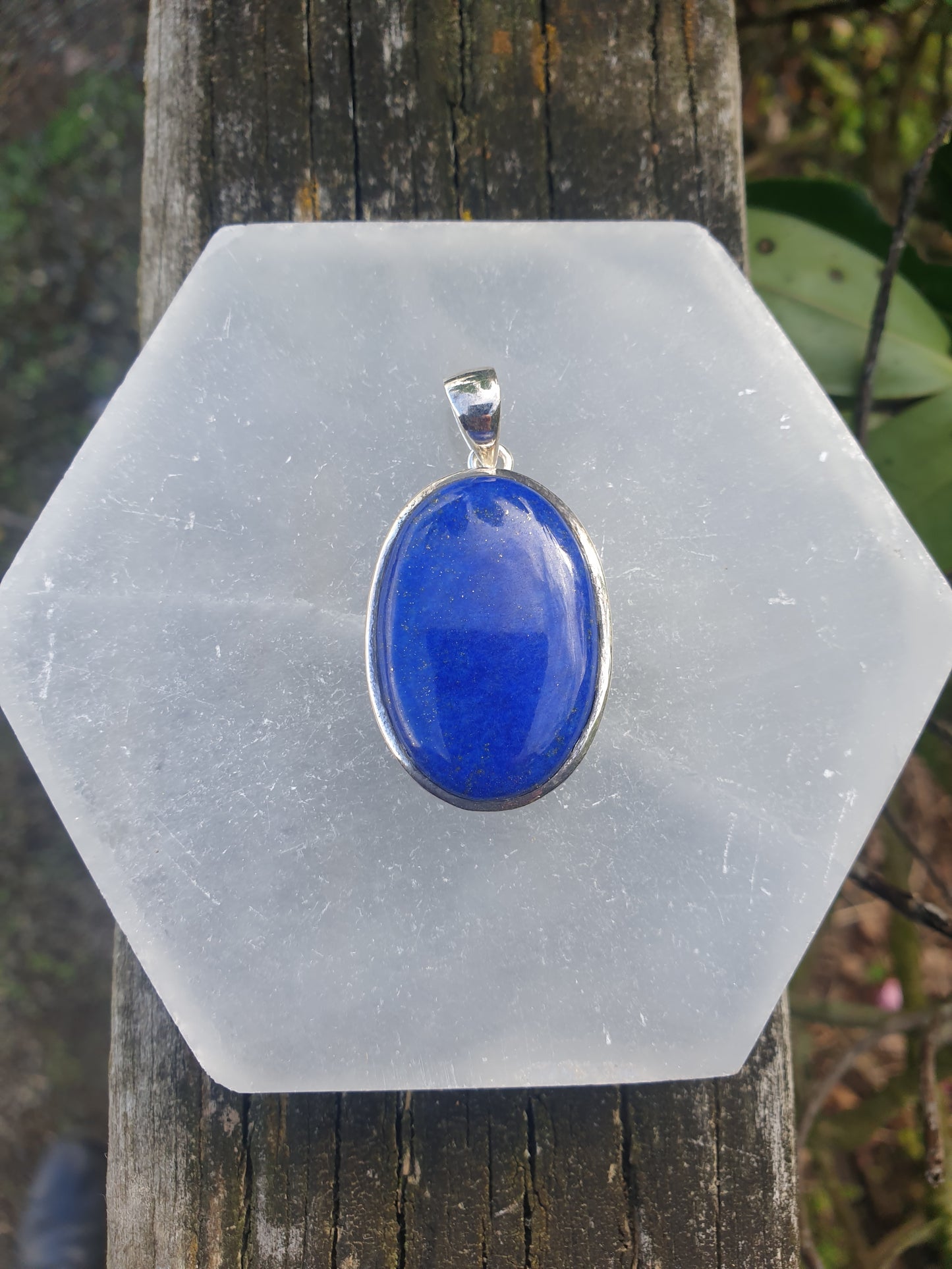 Lapis Lazuli | Polished Sterling Silver Pendant C