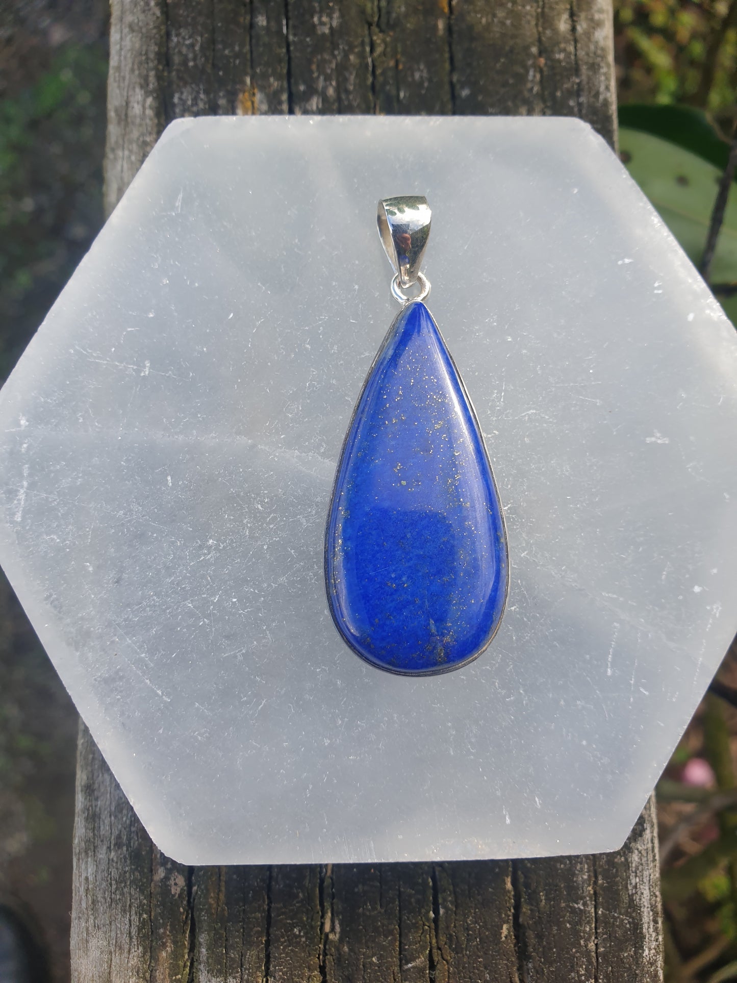 Lapis Lazuli | Polished Sterling Silver Pendant D