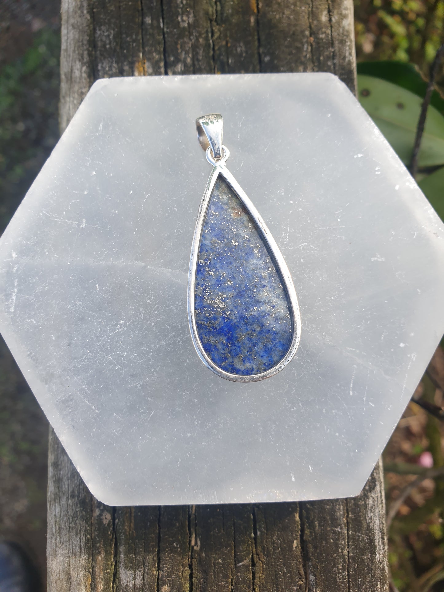 Lapis Lazuli | Polished Sterling Silver Pendant D