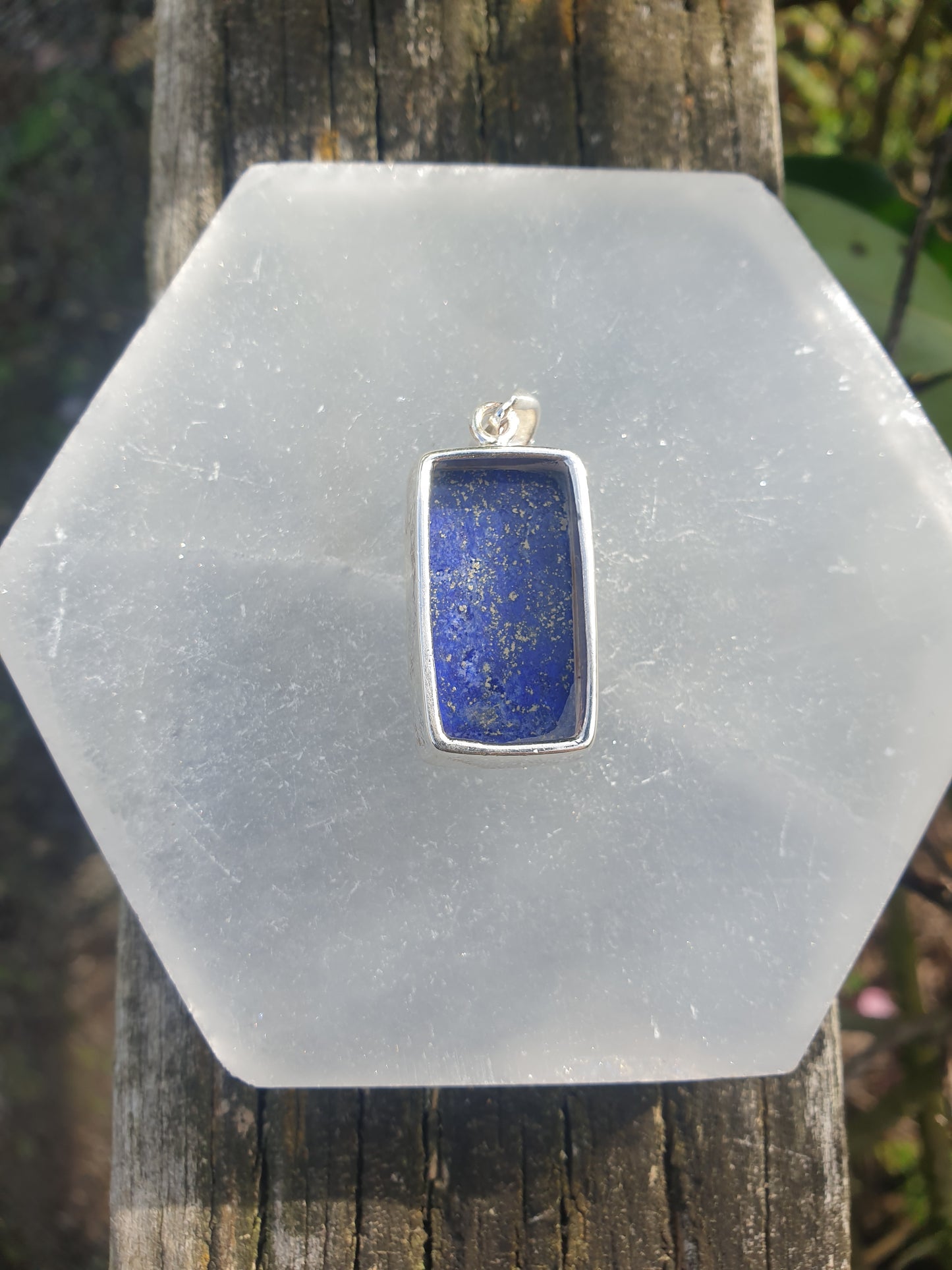 Lapis Lazuli | Rose Cut Sterling Silver Pendant H