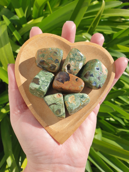 Rainforest Jasper Tumbled Stone