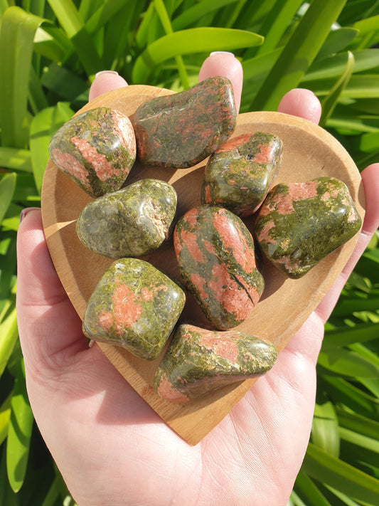 Unakite Tumbled Stone Large