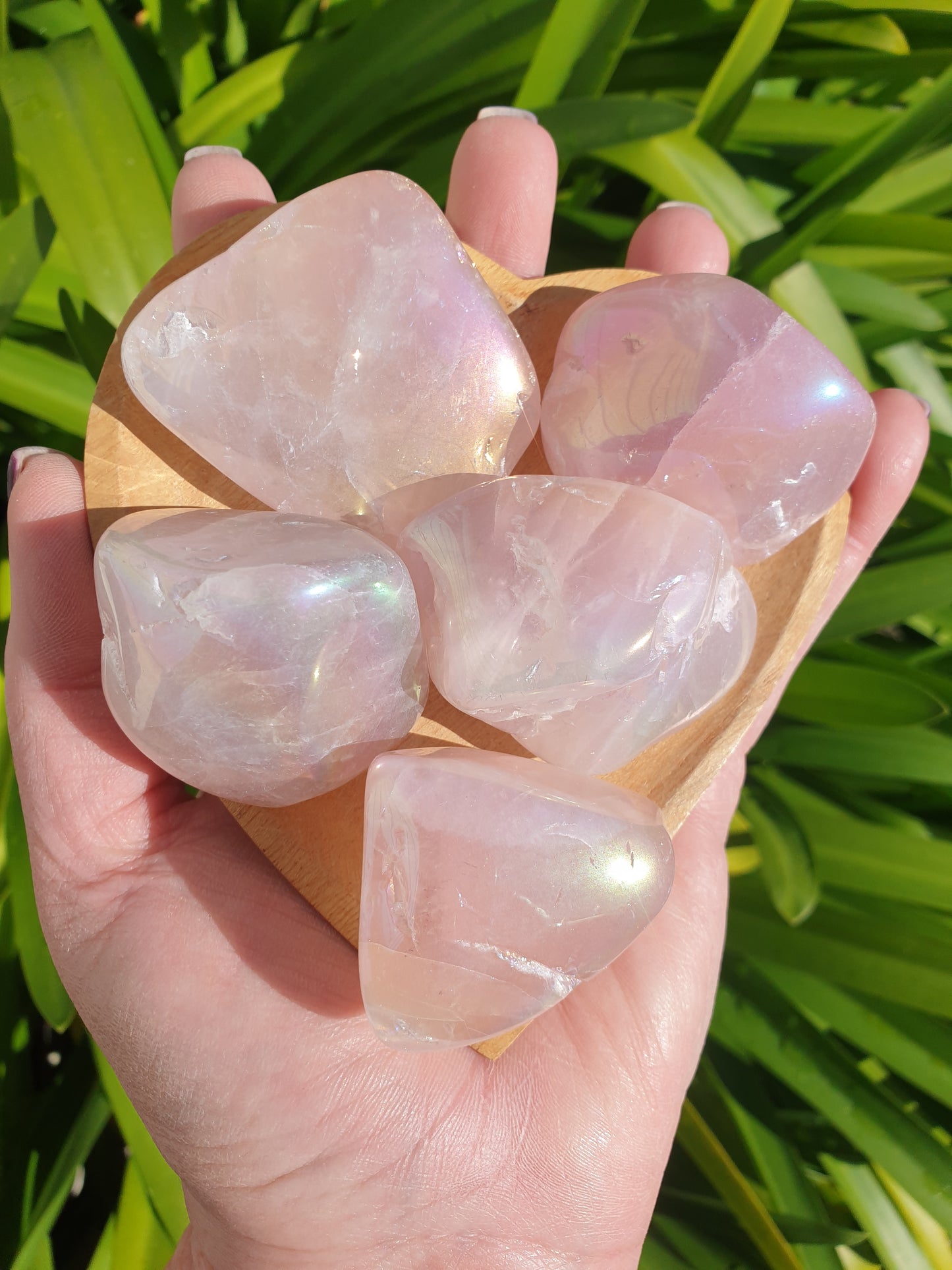 Rose Aura Tumbled Stone Large