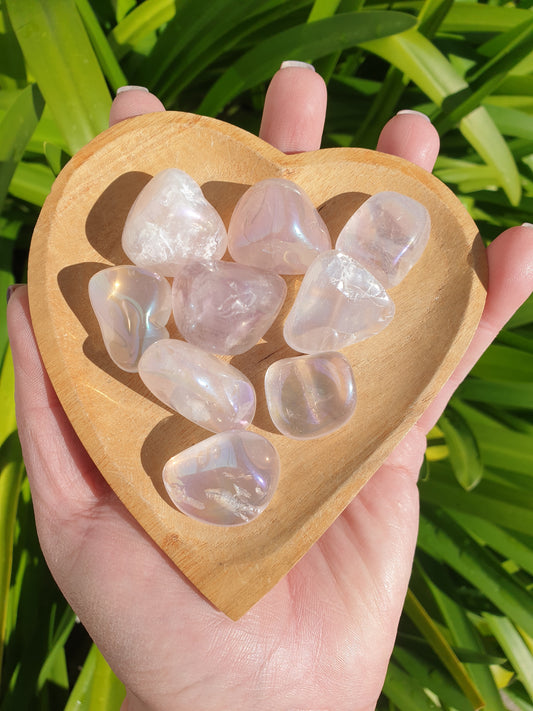 Rose Aura Tumbled Stone Small