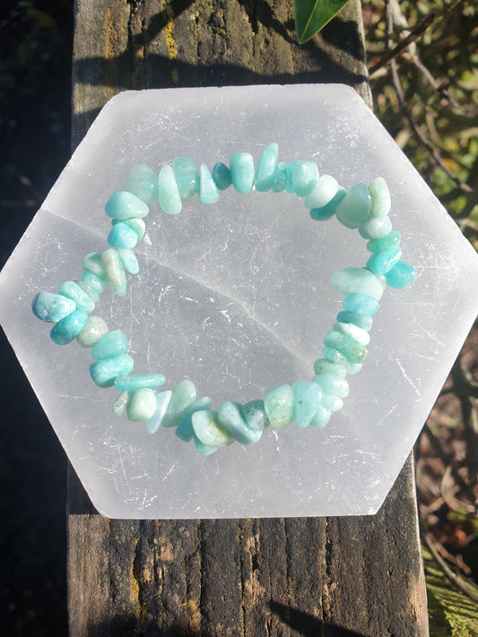 Amazonite Crystal Chip Bracelet