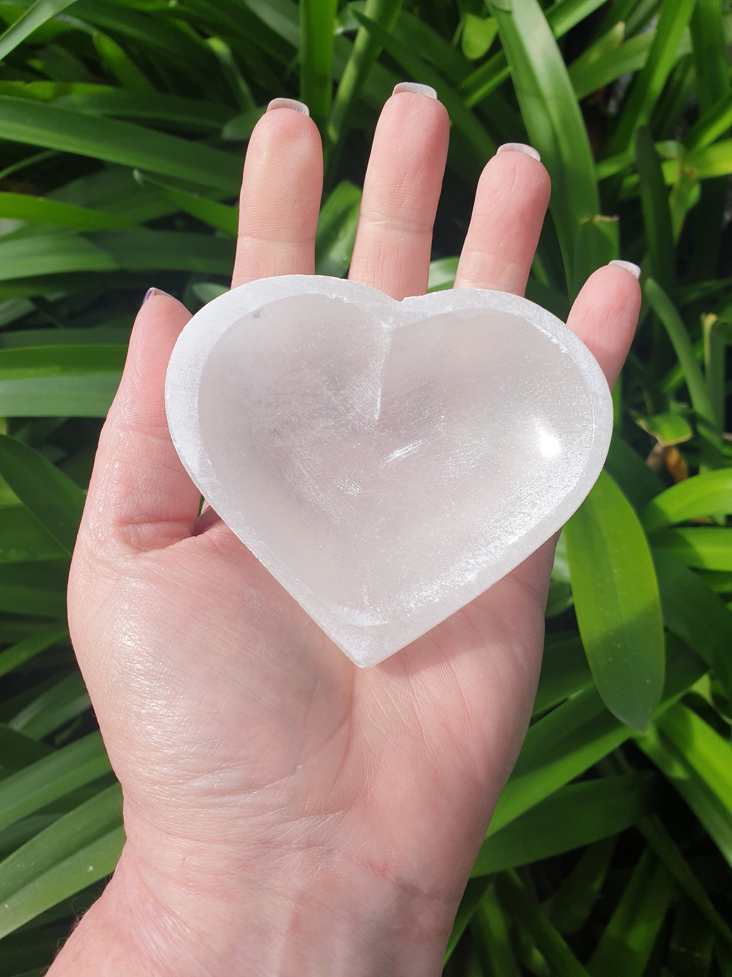 Selenite Heart Charging Bowl Small