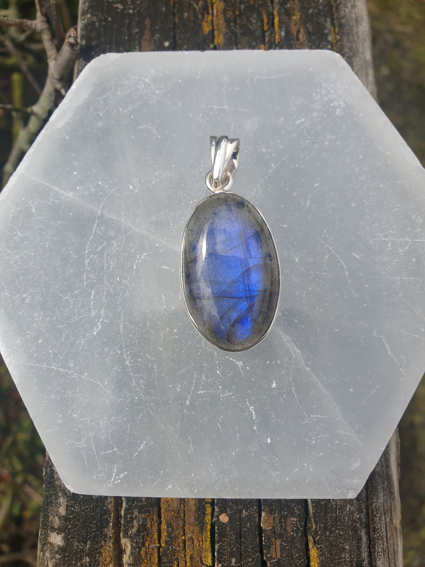 Labradorite | Polished Sterling Silver Pendant D