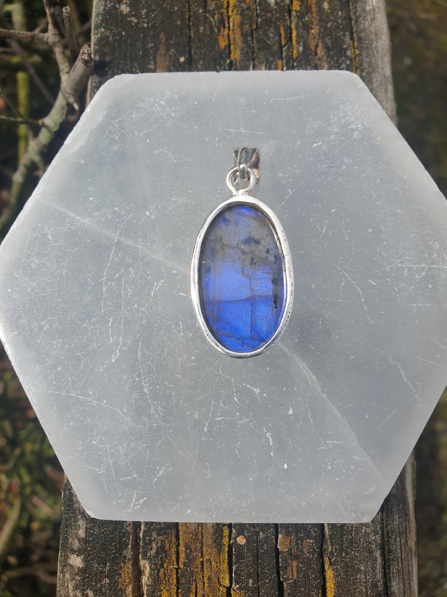 Labradorite | Polished Sterling Silver Pendant D