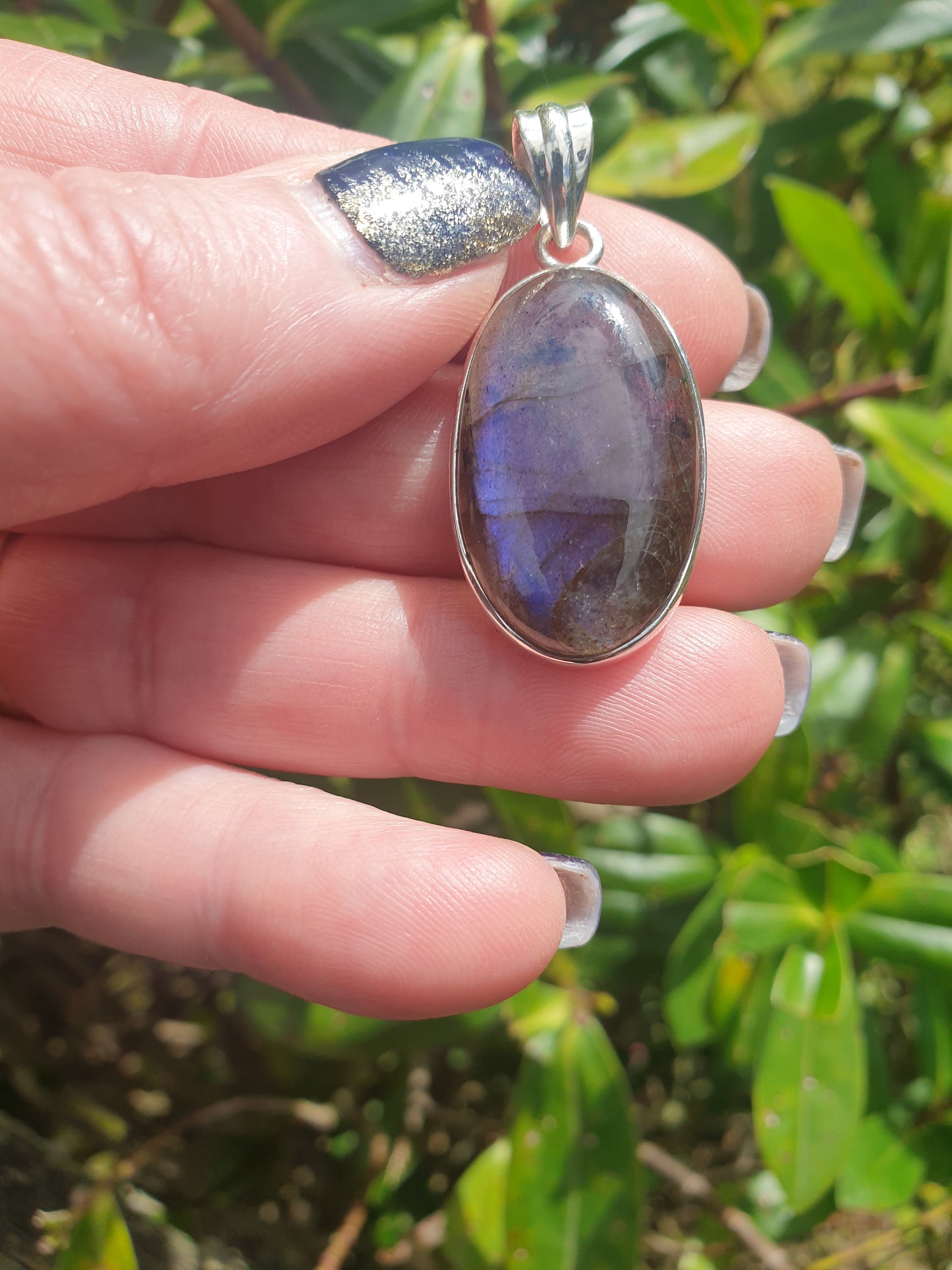 Labradorite | Polished Sterling Silver Pendant D