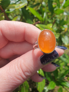 Carnelian |  Sterling Silver Adjustable Ring A