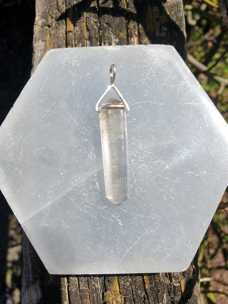 Smoky Quartz | Sterling Silver Double Terminated Point Pendant