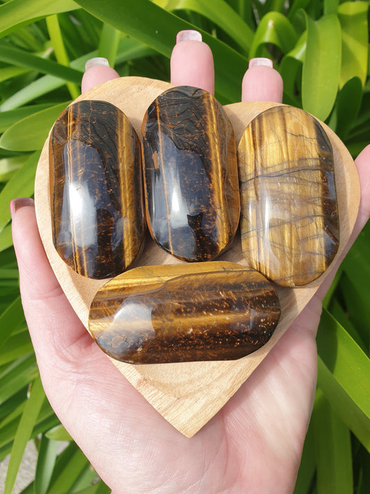 Tigers Eye Palm Stone