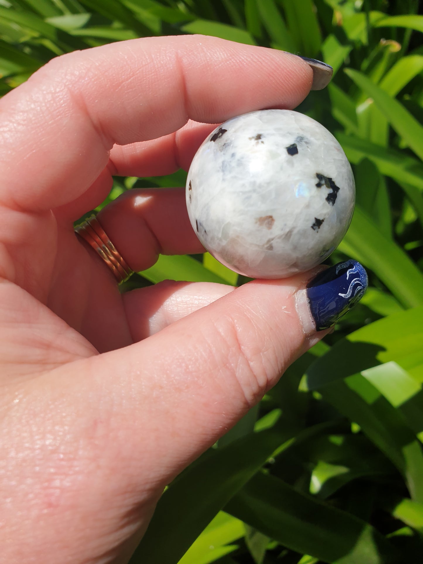 Rainbow Moonstone Sphere D