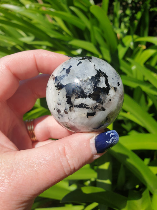 Rainbow Moonstone Sphere E