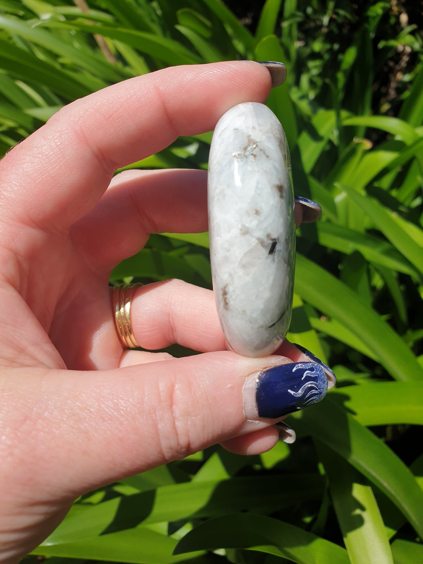 Rainbow Moonstone Palm Stone B