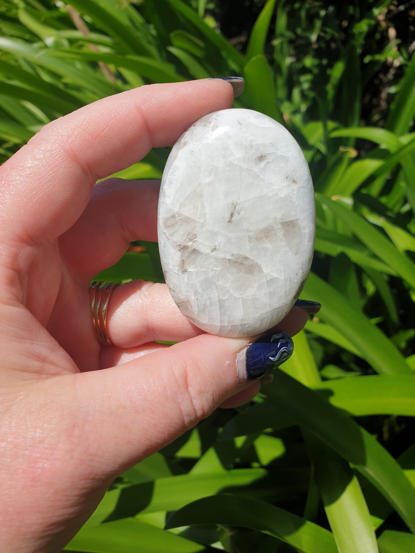 Rainbow Moonstone Palm Stone B