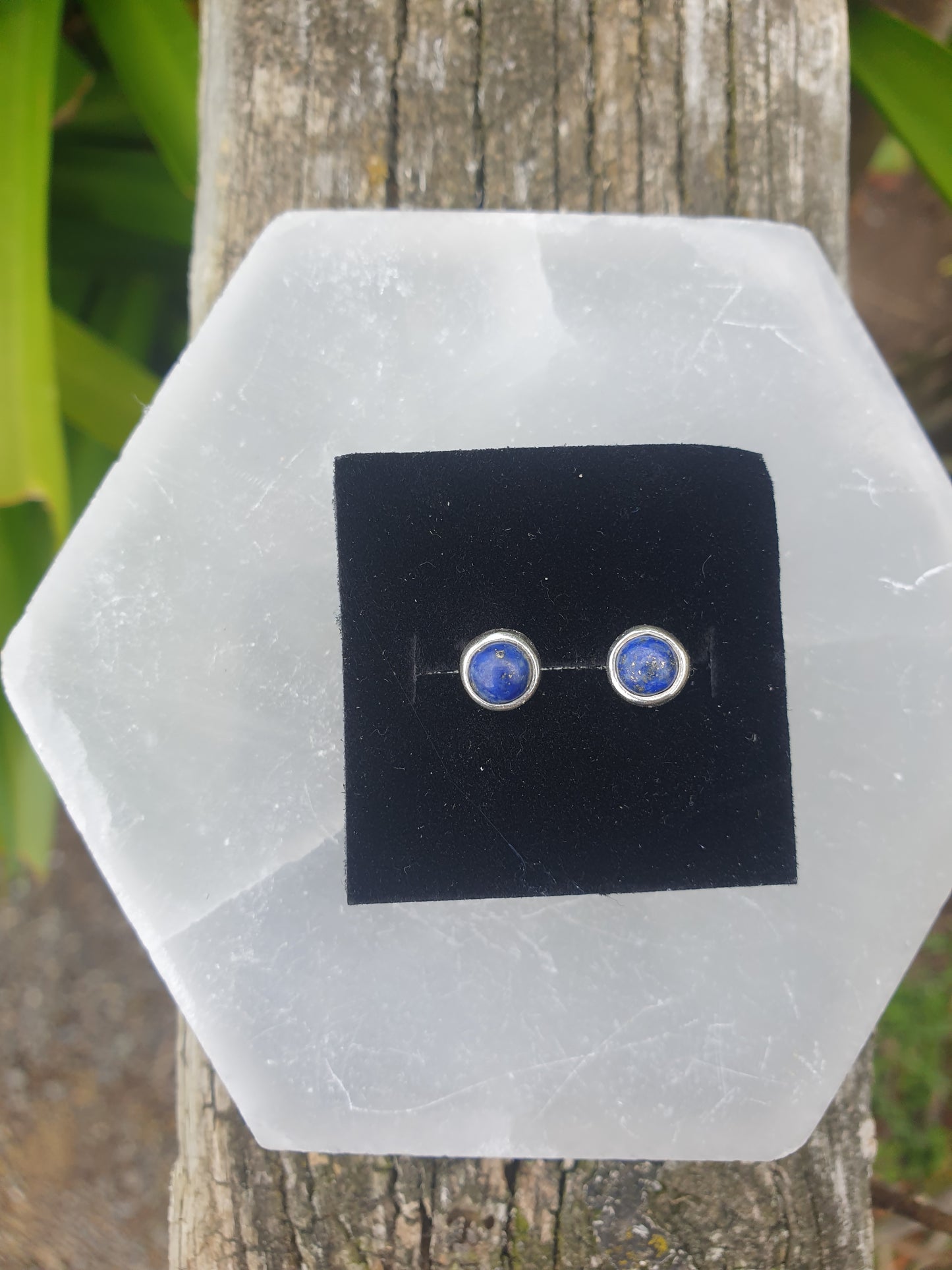 Lapis Lazuli | Polished Sterling Silver Stud Earrings 5mm