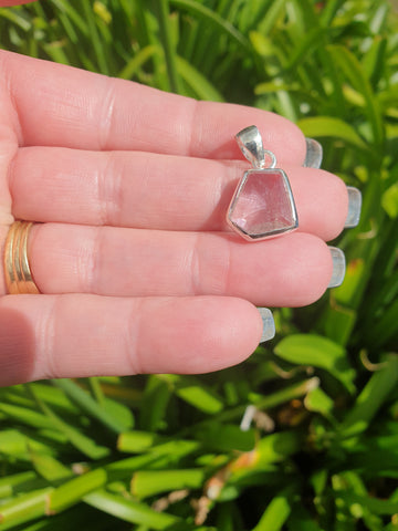 Kunzite | Faceted Sterling Silver Pendant A