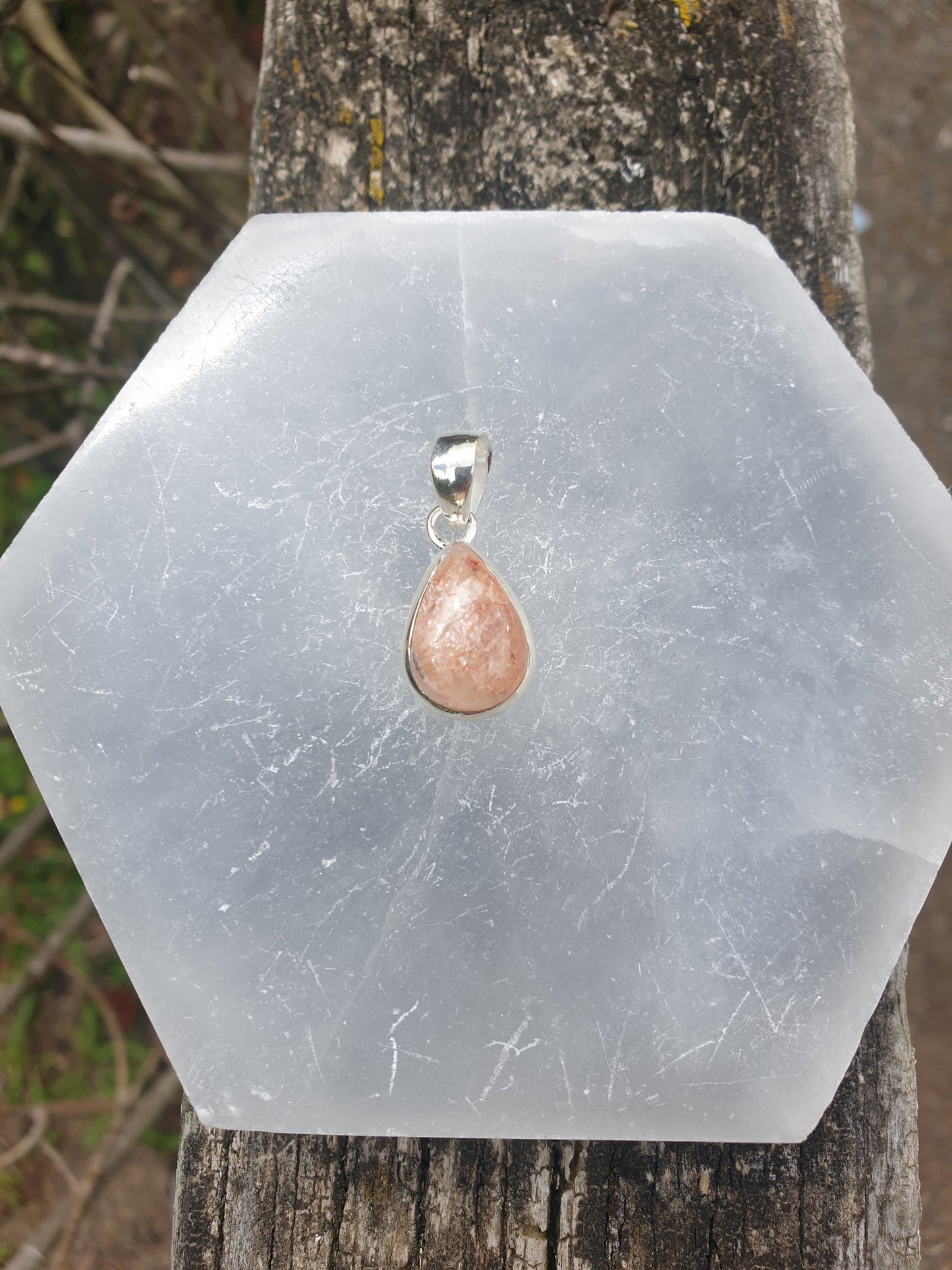 Sunstone | Polished Sterling Silver Pendant G