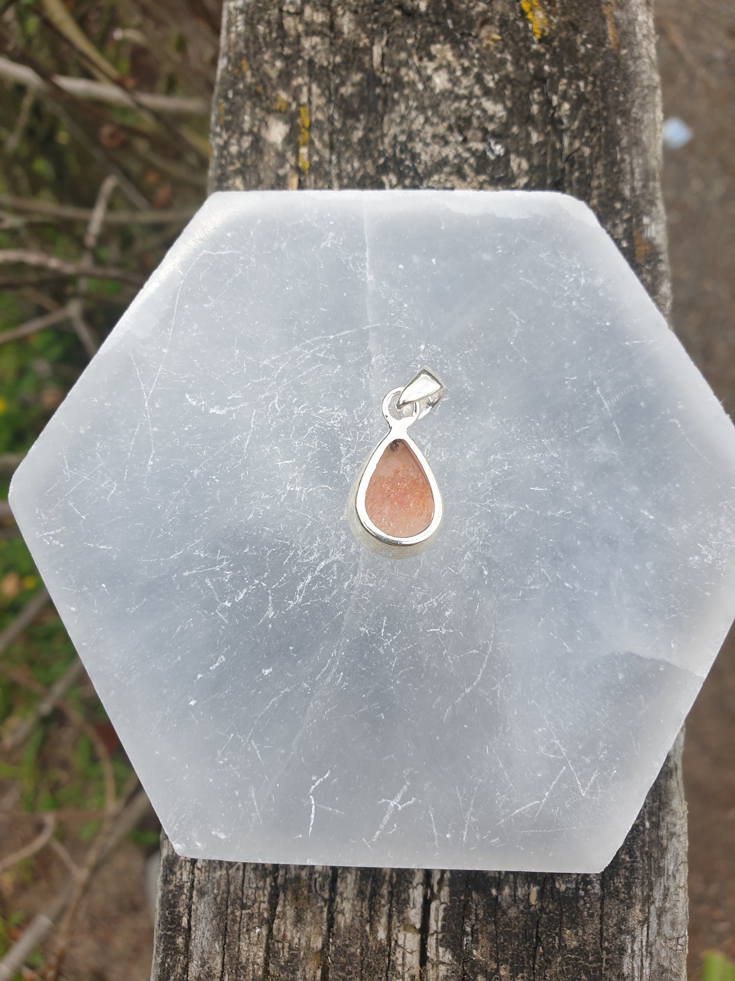 Sunstone | Polished Sterling Silver Pendant G