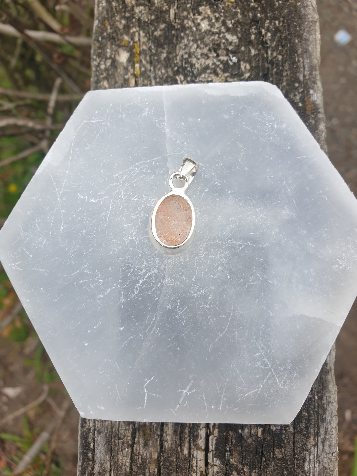 Sunstone | Polished Sterling Silver Pendant H