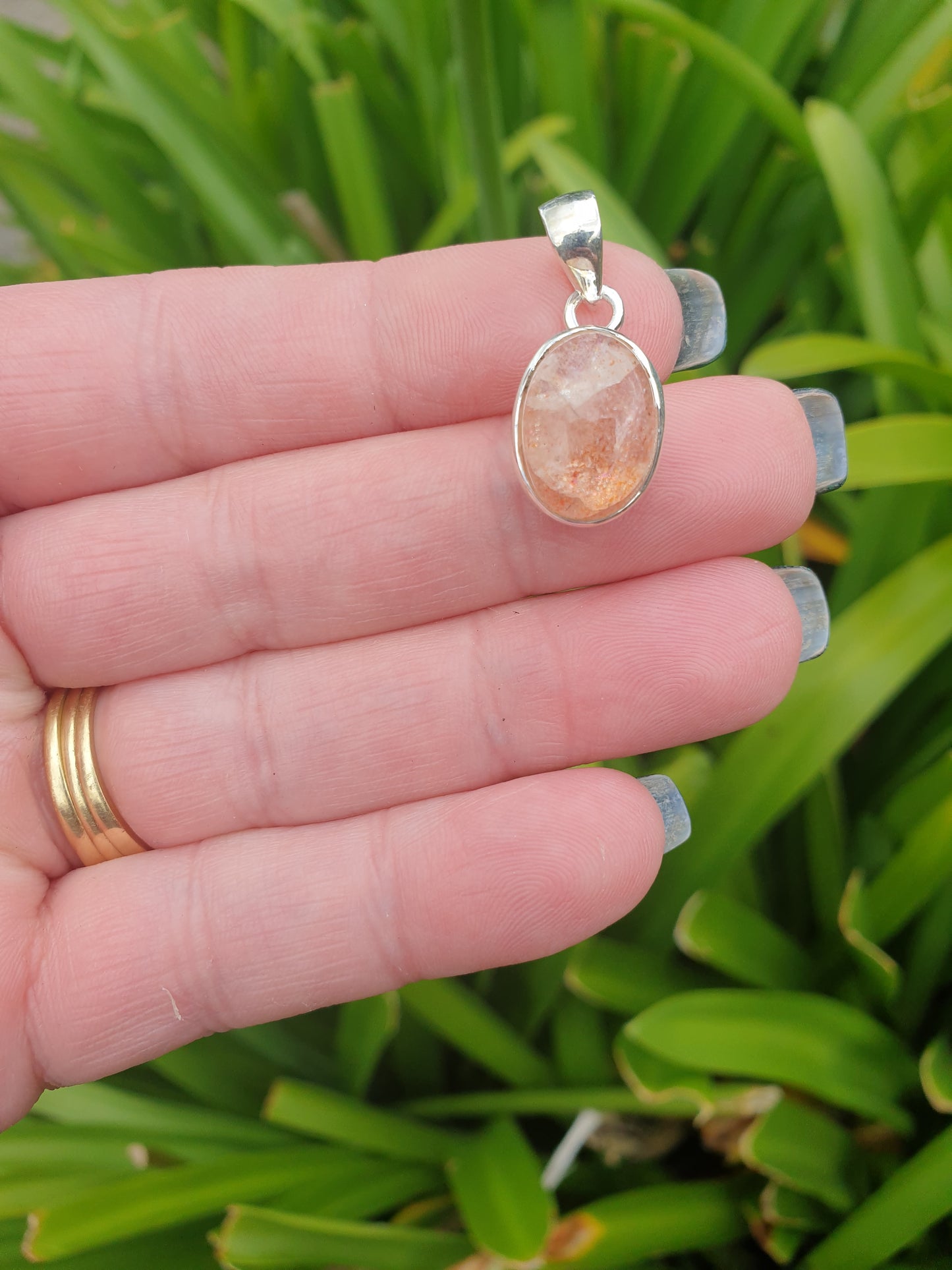 Sunstone | Polished Sterling Silver Pendant H