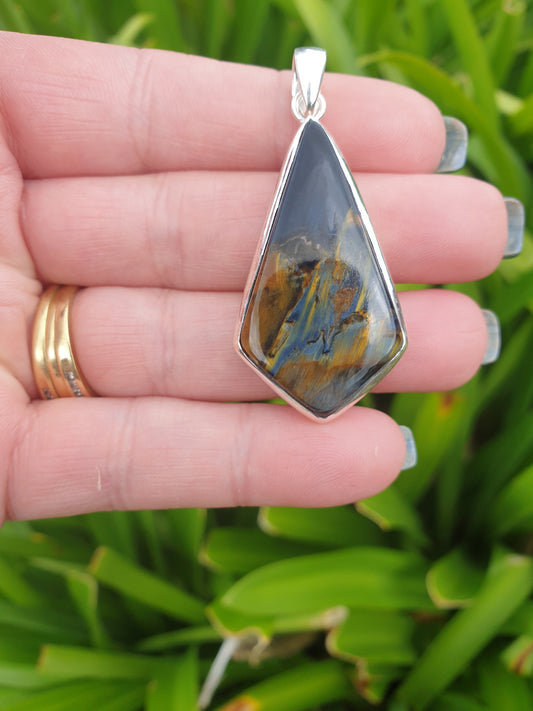 Pietersite | Polished Sterling Silver Pendant E