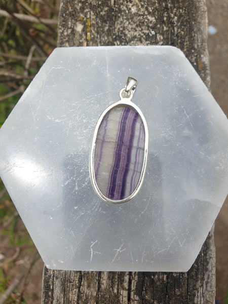 Fluorite | Polished Sterling Silver Pendant A