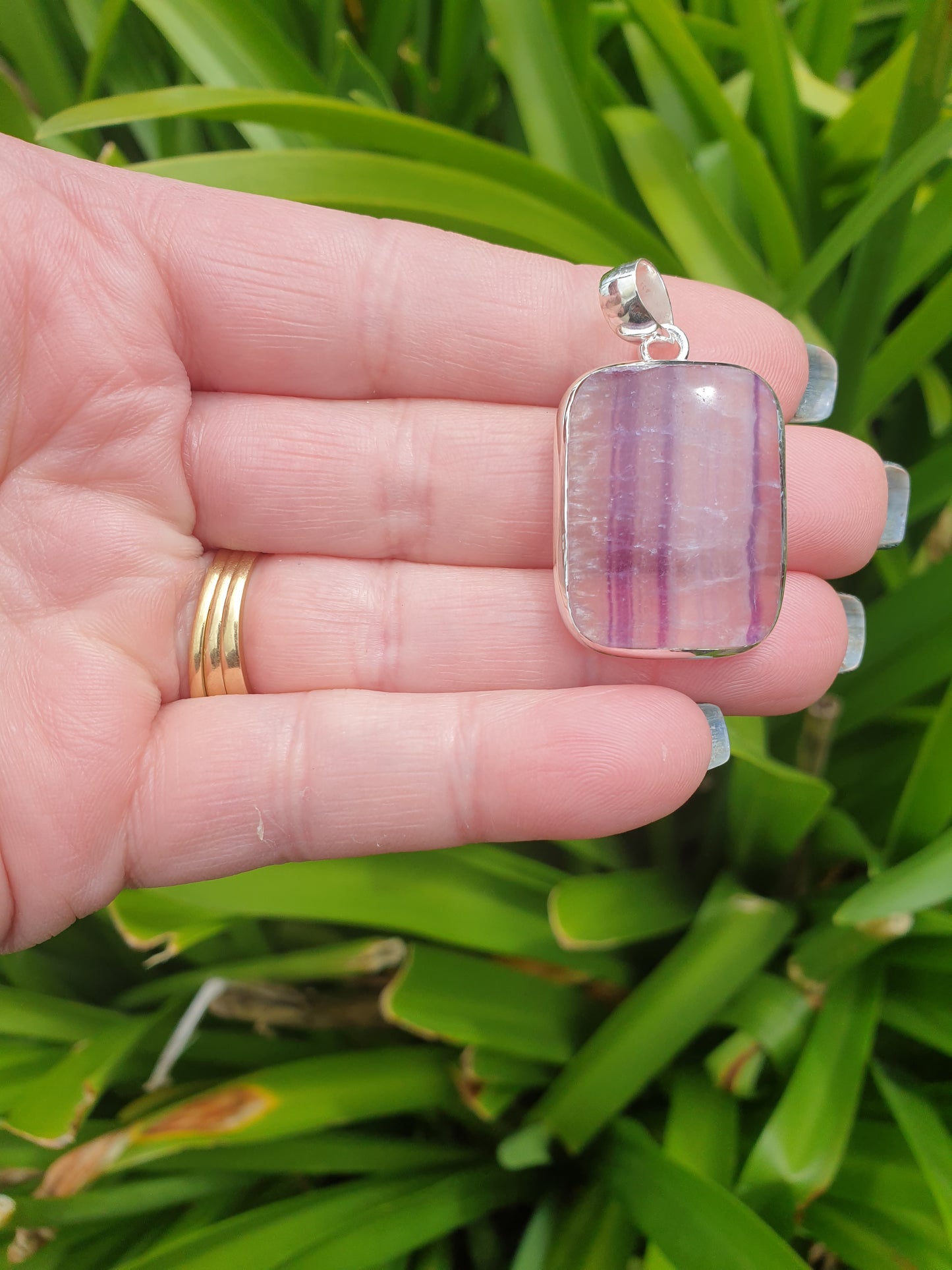 Fluorite | Polished Sterling Silver Pendant B