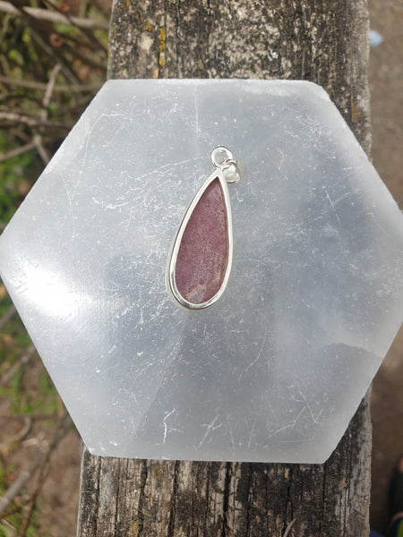 Rhodonite | Polished Sterling Silver Pendant A