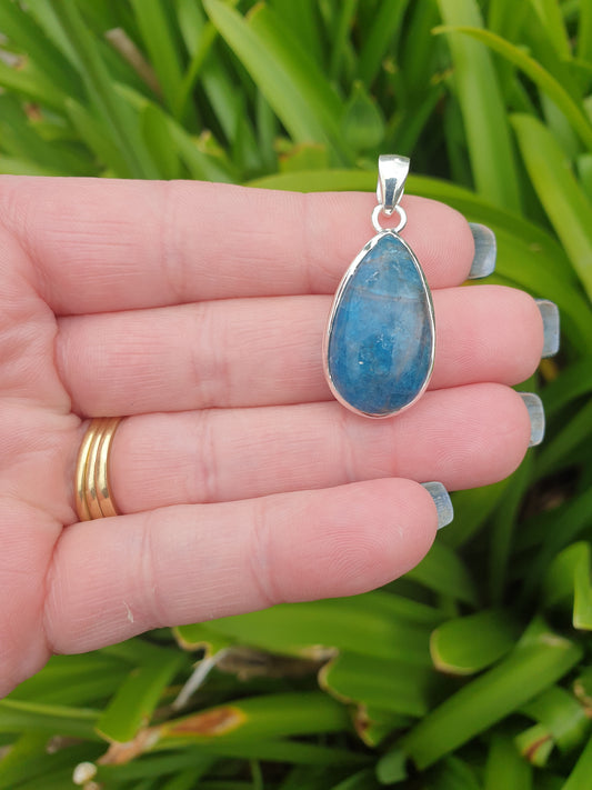 Apatite | Polished Sterling Silver Pendant B