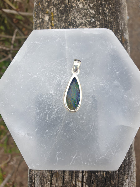 Azurite | Polished Sterling Silver Pendant A