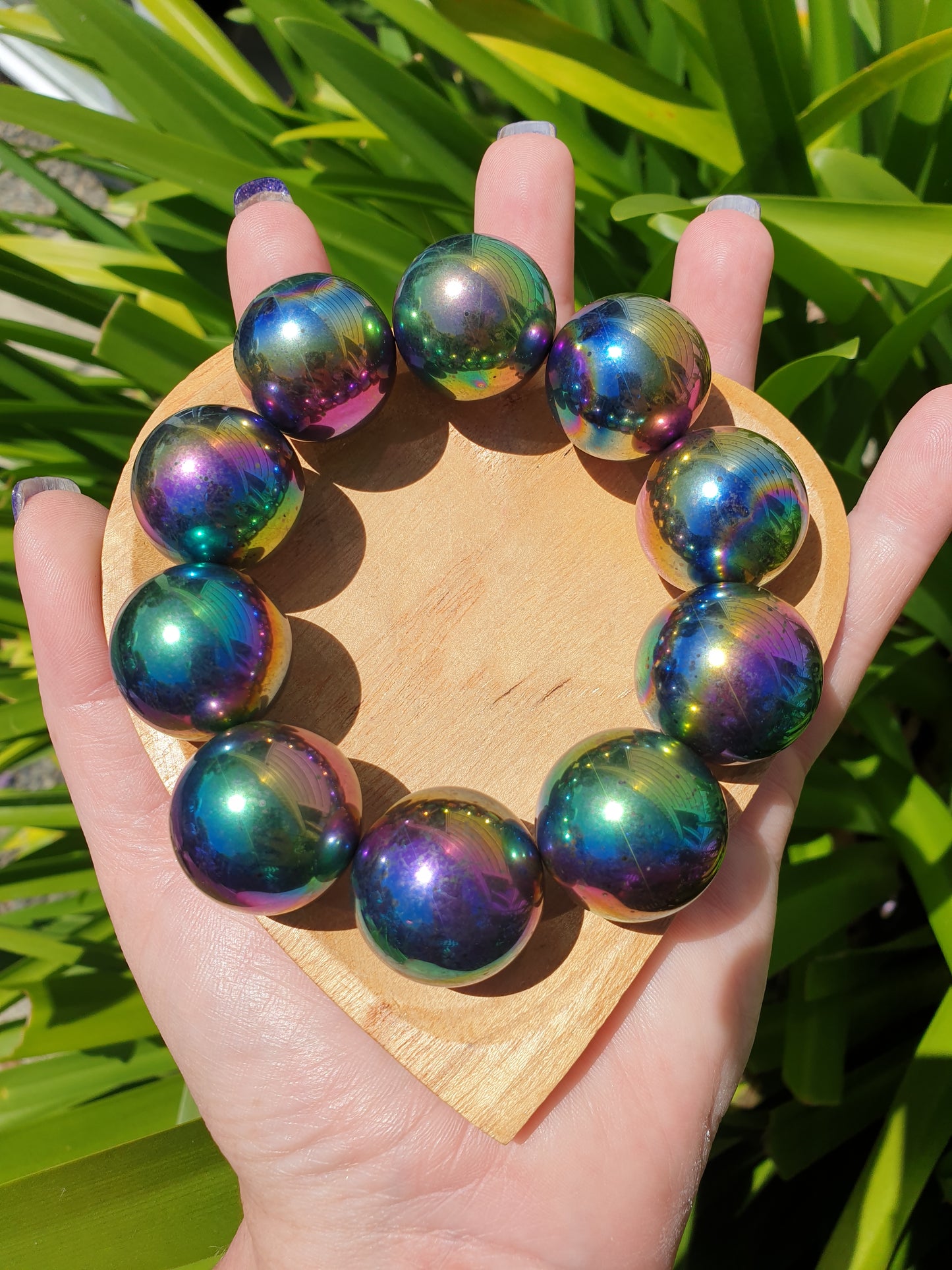 Magnetic Rainbow Hematite Sphere Medium 10 Pack Valued at $40