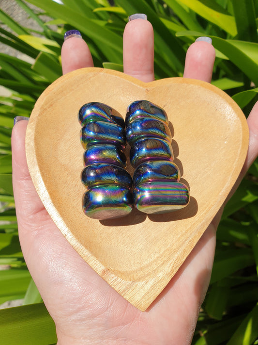 Rainbow Magnetic Hematite Tumbled Stones 10 Pack Valued at $30