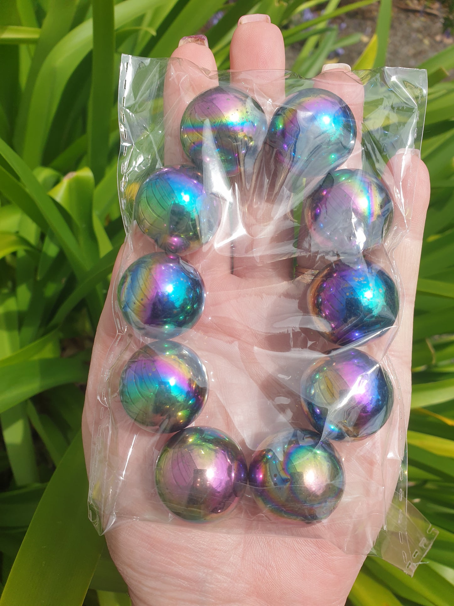 Magnetic Rainbow Hematite Sphere Medium 10 Pack Valued at $40