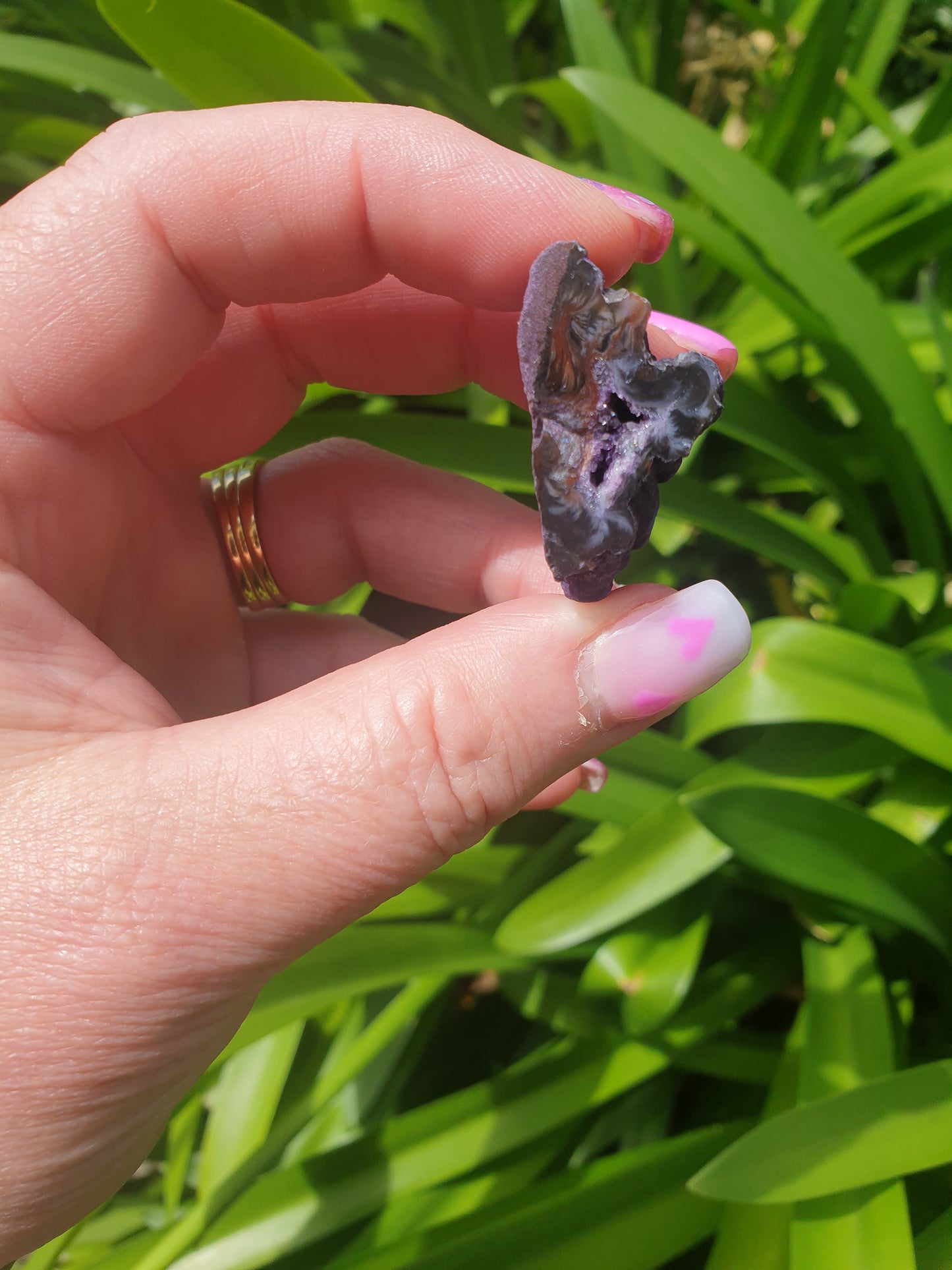 Agate Geode | Cave Purple Small