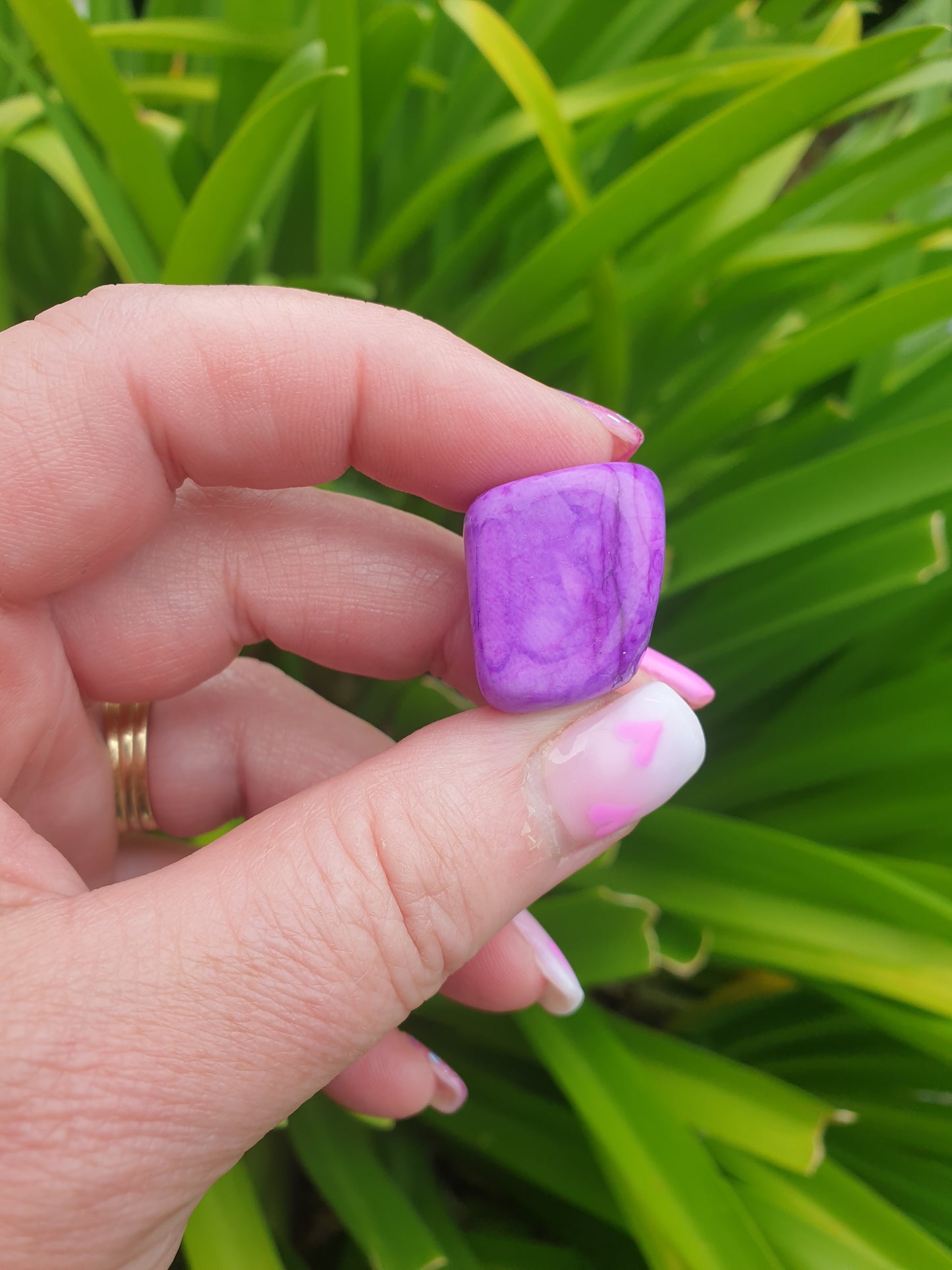 Howlite Purple Tumbled Stone